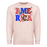 Pale Pink America Premium Sweatshirt - NancyCooperArtShop