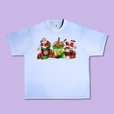 Coffee Cups With Santa Claus Urban Heavy Tee Designed By Fadigitalartstudio