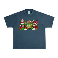 Midnight Navy coffee cups with santa claus Urban Heavy Tee - FaDigitalArtStudio