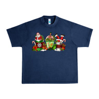 Navy coffee cups with santa claus Urban Heavy Tee - FaDigitalArtStudio