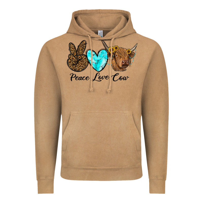 Peace Love Cow Vintage Hoodie by RanaPortraitStore | Teevron