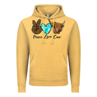Vintage Mustard peace love cow Vintage Hoodie - RanaPortraitStore
