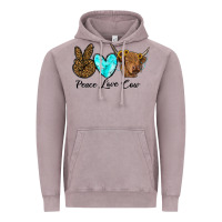 Vintage Zinc peace love cow Vintage Hoodie - RanaPortraitStore