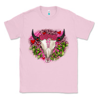 Bubblegum Pink bull skull cactus valentines Classic Tee - JahusDesignShop
