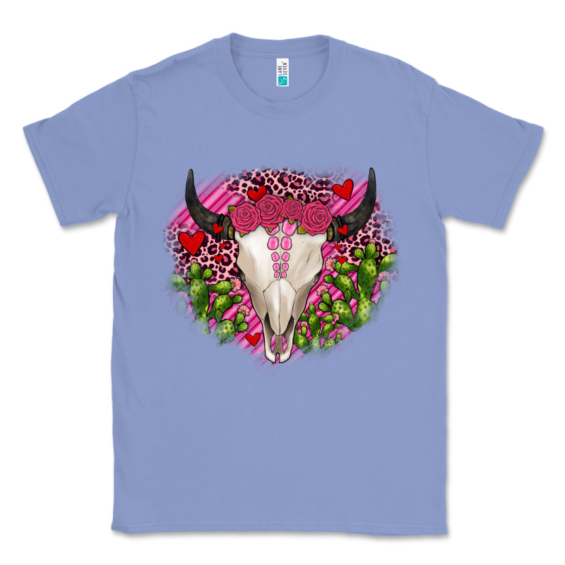 Bull Skull Cactus Valentines Classic Tee by JahusDesignShop | Teevron