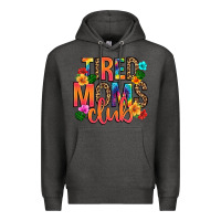 Charcoal Heather tired moms club Premium Hoodie - Artiststas