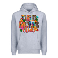 Heather Grey tired moms club Premium Hoodie - Artiststas