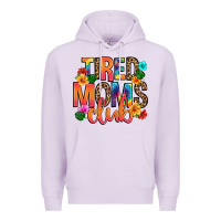 Lilac tired moms club Premium Hoodie - Artiststas