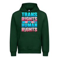 Forest Green Trans rights are human rights Urban Hoodie - NancyCooperArtShop