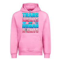 Fuchsia Pink Trans rights are human rights Urban Hoodie - NancyCooperArtShop