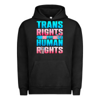 Pigment Black Trans rights are human rights Urban Hoodie - NancyCooperArtShop