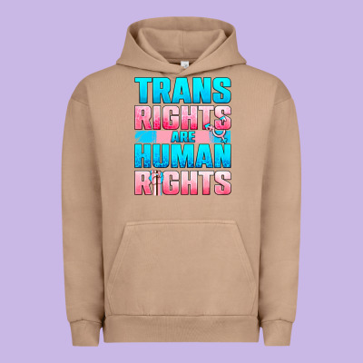 Trans Rights Are Human Rights Urban Hoodie Designed By Nancycooperartshop
