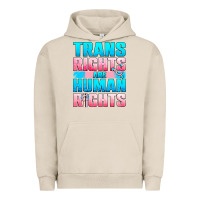Pigment French Oak Trans rights are human rights Urban Hoodie - NancyCooperArtShop