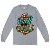 Heather Grey jesus is my anchor Long Sleeve Tee - Jasminsmagicworld