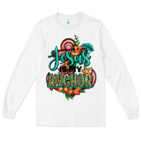 White jesus is my anchor Long Sleeve Tee - Jasminsmagicworld