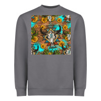 Storm aztec bull skull seamless pattern Heavyweight Sweatshirt - HRA Design Shop