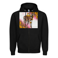 Black Western Cute Baby Deer Fawn Zipper Hoodie - LillyAllenDesigns