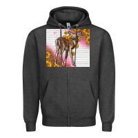 Charcoal Heather Western Cute Baby Deer Fawn Zipper Hoodie - LillyAllenDesigns