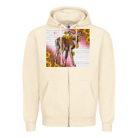 Sandshell Western Cute Baby Deer Fawn Zipper Hoodie - LillyAllenDesigns
