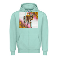 Seafoam Western Cute Baby Deer Fawn Zipper Hoodie - LillyAllenDesigns