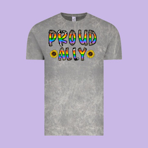 Proud Ally Vintage Tee Designed By Cowhidedigitalart