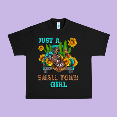 Just A Small Town Girl Urban Heavy Tee Designed By Hra Design Shop