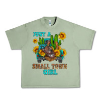 Oil Green just a small town girl Urban Heavy Tee - HRA Design Shop