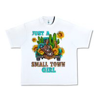 White just a small town girl Urban Heavy Tee - HRA Design Shop