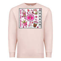 Pale Pink christmas vibes coffee Premium Sweatshirt - MaliasSmallBusiness
