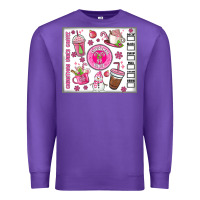 Purple christmas vibes coffee Premium Sweatshirt - MaliasSmallBusiness