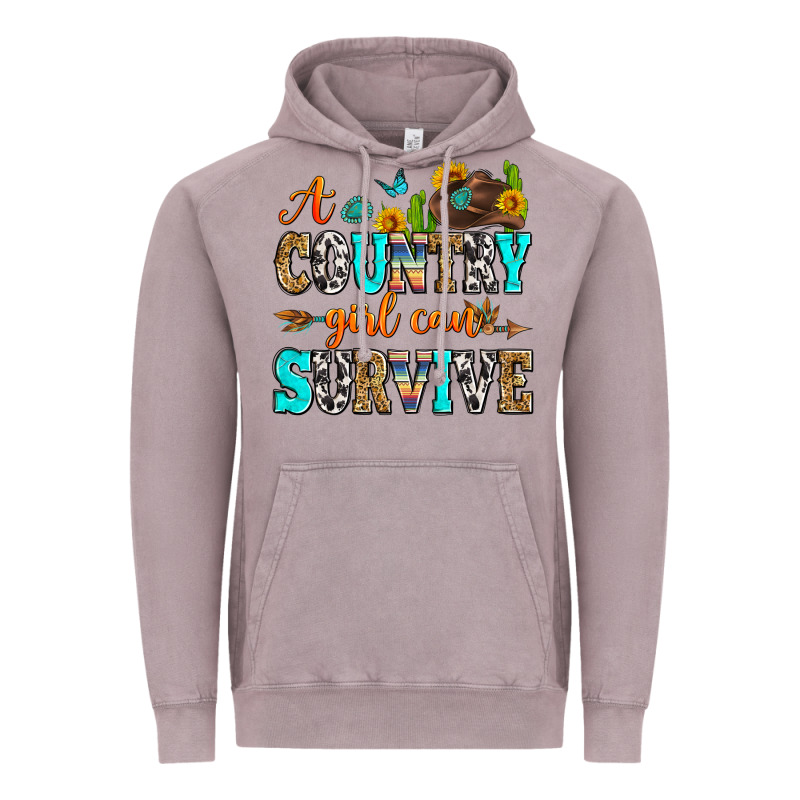 A Country Girl Can Survive Vintage Hoodie by Zillion Design Studio | Teevron