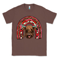 Chestnut valentines highland cow rainbow Classic Tee - JahusDesignShop