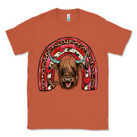 Copper valentines highland cow rainbow Classic Tee - JahusDesignShop