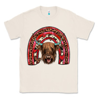 Natural valentines highland cow rainbow Classic Tee - JahusDesignShop
