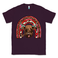 Plum valentines highland cow rainbow Classic Tee - JahusDesignShop