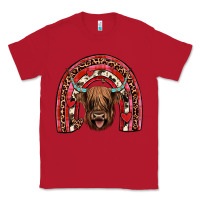 Red valentines highland cow rainbow Classic Tee - JahusDesignShop