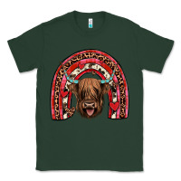 Sports Green valentines highland cow rainbow Classic Tee - JahusDesignShop