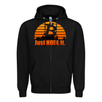 Black just hodl it new orleans skyline retro sunset Zipper Hoodie - Jasminsmagicworld