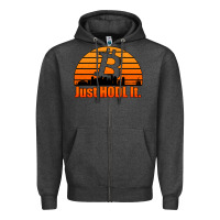 Charcoal Heather just hodl it new orleans skyline retro sunset Zipper Hoodie - Jasminsmagicworld