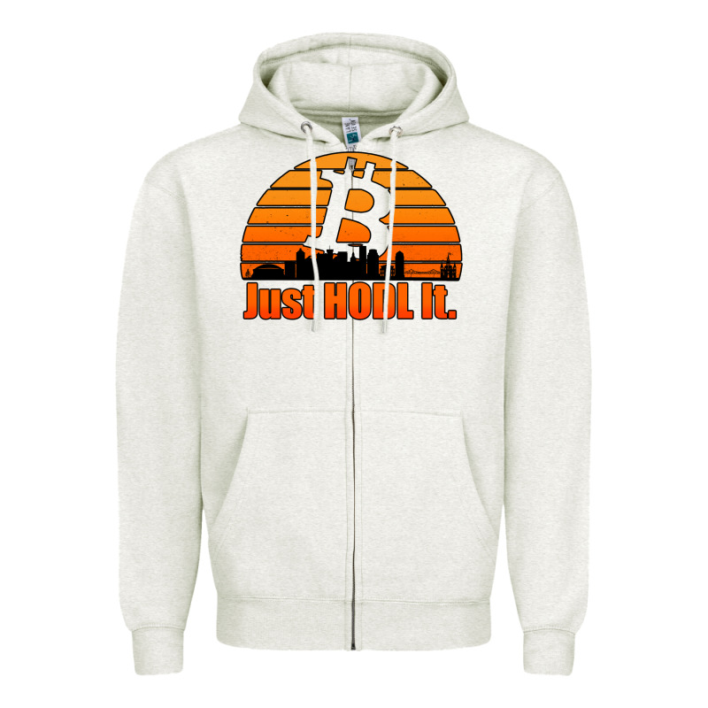 Just Hodl It New Orleans Skyline Retro Sunset Zipper Hoodie by Jasminsmagicworld | Teevron
