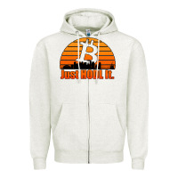 Oatmeal Heather just hodl it new orleans skyline retro sunset Zipper Hoodie - Jasminsmagicworld