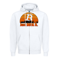 White just hodl it new orleans skyline retro sunset Zipper Hoodie - Jasminsmagicworld