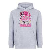 Heather Grey lets go girls Heavyweight Hoodie - NancyCooperArtShop