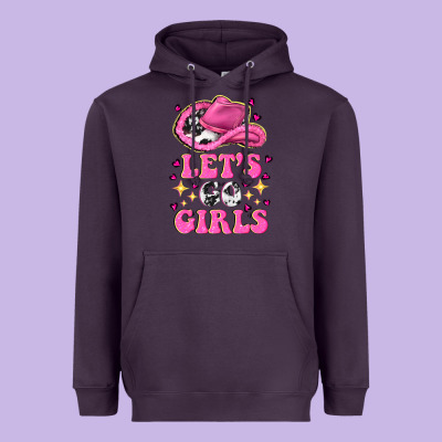 Lets Go Girls Heavyweight Hoodie Designed By Nancycooperartshop