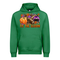 Emerald Tis' the season Football purple helmet Urban Hoodie - NancyCooperArtShop