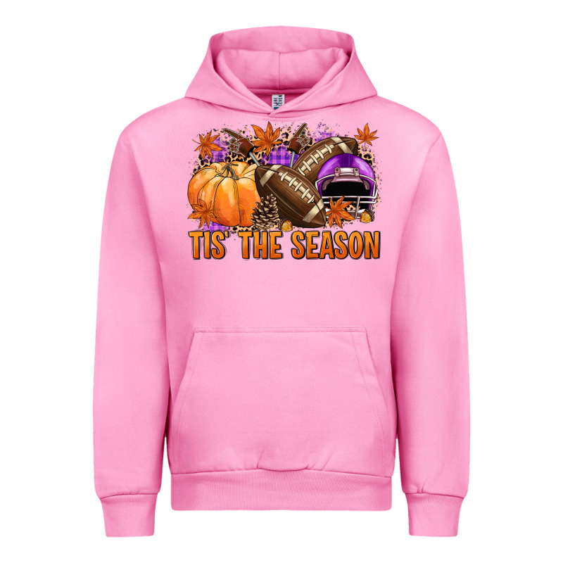 Tis' The Season Football Purple Helmet Urban Hoodie by NancyCooperArtShop | Teevron