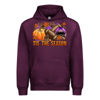 Mauve Wine Tis' the season Football purple helmet Urban Hoodie - NancyCooperArtShop