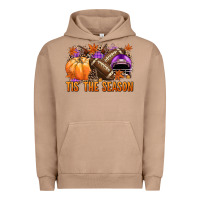 Pigment Burro Tis' the season Football purple helmet Urban Hoodie - NancyCooperArtShop