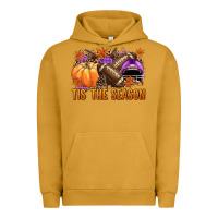 Pigment Peanut Butter Tis' the season Football purple helmet Urban Hoodie - NancyCooperArtShop