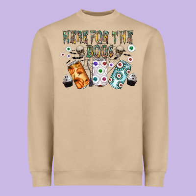 Here For The Boos Heavyweight Sweatshirt Designed By Cowhidedigitalart